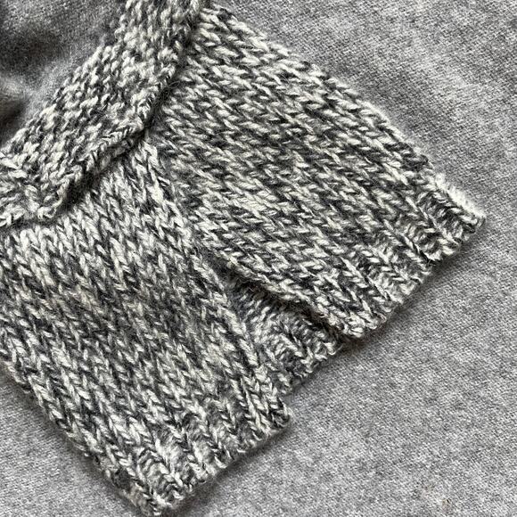 Saks Fifth Avenue Cashmere Sweater, L | Gray Pullover, Cuffs MSRP $395 - Picture 4 of 6